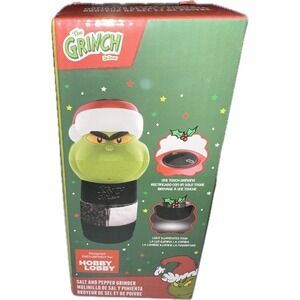 The Grinch Salt and Pepper Grinder Lights Up Requires 6 AAA Batteries (Not Inc.)
